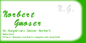 norbert gmoser business card